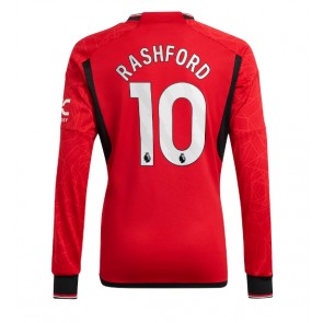 Manchester United Marcus Rashford #10 Koszulka Podstawowych 2023-24 Długi Rękaw